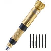 6 in 1 Versatile Screwdriver Set Aluminium Alloy Handle With Inner Screwdriver Bits for Mobile Phone Tablets Maintenance