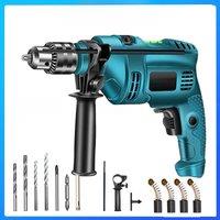 1500W 220V Electric Drill Impact Drill Multi Functional Household Wood Metal Stone Cutting Off
