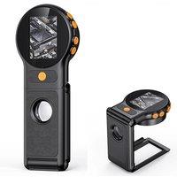 Autofocus 500X Digital Microscope with 8leds 2MP Coin Video Microscopes Foldable Magnifying Glass 2Inch for Electronics Repair