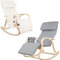 Getone Rocking Chair, Resting Armchair, Nursing Chair with Armrests Footrest for Bedroom Living