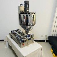 Small Filling Machine With Heating And Stirring Device, Honey Tomato Sauce Double Head Packaging Machine