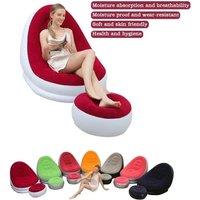 Air Chair Inflatable Reclining Lazy Couple Sofa with Footstool Sofa for Home Outdoor Garden