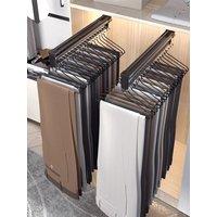 Adjustable Wardrobe Clothing Rail Heavy Duty Pull-Out Closet Valet Rod 25CM Top Mount Wardrobe