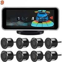 Multiple Radar Parking Sensor Kit Backlight Parktronic LED Display System Backup Monitor Detector Assistant 8 Sensor Alarm