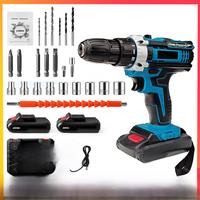 21V Impact Cordless Screwdriver 1350rpm High Speed Drills Rechargeable Battery Drill Household Multifunctional Drill Power Tools