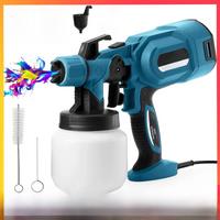 800W Electric Spray Gun Adjustable Paint Sprayer Auto Furniture Steel Coating Airbrush 800ML High Capacity 1.5M EU Power Line