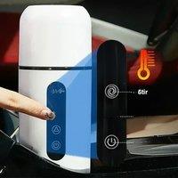 12V 24V Portable Car Heating Cup Stainless Steel Water Warmer Bottle Car Kettle Coffee Mug LCD Display Temperature