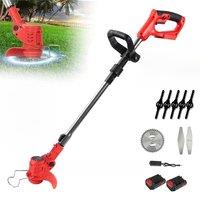 Handheld Electric Lawn Mower Rechargeable Adjustable Foldable Garden Brush Cutter Household Power