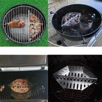 Charcoal basketStainless Steel Charcoal Basket, BBQ Grilling Accessories for Grills and Kettles,