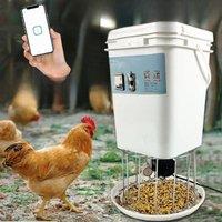 Automatic Chicken Feeder Pigeon Chicken Duck Carrier Pigeon Trough Intellegent Timing Automatic