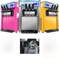 Ice Cream Maker Machine For Stainless Steel Homemade Ice Cream Makers Countertop Touch Screen Puffing Shortage Alarm LED Display