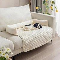 Velvet Pet Dog Bed Sofa Blanket For Medium Large Dogs Removable Washable Mat Warm Kennel Pet Cat