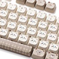 Akko Siamese Cat Keycap Set 142 Keys MAO Profile PBT Dye-sublimation Keycaps for 61/68/75/87/98/108 Layout Mechanical Keyboard