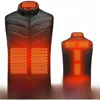 Winter USB Heated Vest 3-speed Adjustable Temperature Self-heating Vest Washable Sleeveless Heating Jacket for Outdoor Sport