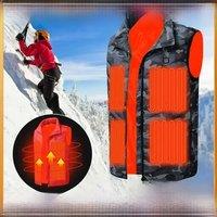 Heated Vest Zones Washable Electric Heated Jackets Men Women Sportswear Heated Coat Graphene Heat Coat USB Heating Jacket