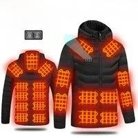 21 Areas Heated Jacket Men Warm Vest USB Self Heating Jacket Women Heated Coat Ski Camping Hiking