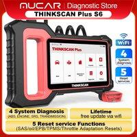 Lifetime Free Update THINKCAR THINKSCAN Plus S6 Car OBD2 Scanner 4 System Diagnosis 5 Reset Oil/EPB/SAS/TPMS/ETS Resets Free