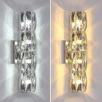 Luxury Crystal LED Bedroom Wall Lamps Indoor Lighting Chrome Glass Sconces Fixtures Modern Living Room TV Background Wall Lights