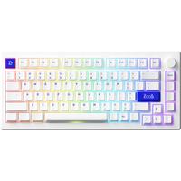 Akko MOD 007B PC Blue on White 75% Mechanical Keyboard Wired Hot-swap Gasket Mount with Knob Clacky Sound