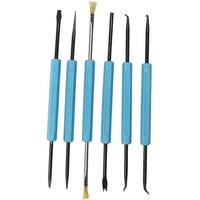 6Piece Steel Solder Assist BGA PCB Repair Tool Set Heat Precision Electronic Components Welding Grinding Cleaning Hand Tools