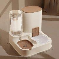 Automatic Cat Feeder Water Dispenser Set, 2 In 1 Cat Gravity Water Feeder Cat Food Feeding Container