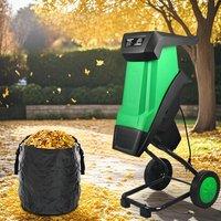 Electric Leaf Crushers Tree Shred Machine 2400W High Power Leaf Crusher Hand-Pushed Shredder Garden