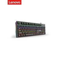 Lenovo K104 Mechanical keyboard, RGB backlight effect, suitable for office and gaming, with blue/red