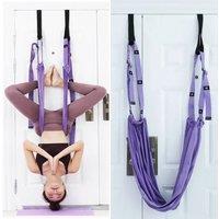 Adjustable Aerial Yoga Strap Elastic Stretch Door Hanging Yoga Belts Hammock Swing Fitness Handstand
