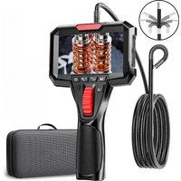 Articulating Borescope with 4.3'' Monitor 1080P 6MM HD Steerable Endoscope Camera with Articulated Probe For Engine Inspect