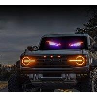 Car Back Window expression lights LED Strips Light Panel Car Windshield Display Devil's Eye Decorative Lamps USB Plug Lighting