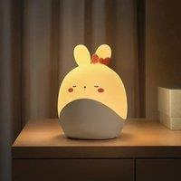 Cartoon Rabbit Duck Alarm Clock Soft Silicone LED Smart Alarm Clock Children's Bedside Sleep Mini