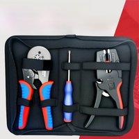 Tubular terminal crimping pliers plus stripper sleeve assembly screwdriver electrician maintenance labor-saving kit