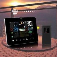 Multifunctional Weather Station Alarm Clock Touch Screen Thermometer Hygrometer Wireless Sensor