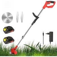 21V Cordless Grass String Trimmer Electric Lawn Mower Weed Adjustable Foldable Cutter Garden Tools