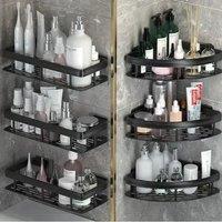 Aluminum Shelf Bathroom Storage Rack Wall Mounted Cosmetic Storage Rack Suitable For Bathroom Item Storage Kitchen shelves Ecoco