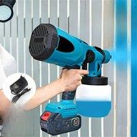 800ML Electric Spray Gun Cordless Paint Sprayer Auto Furniture Steel Coating Airbrush Easy Paint Sprayer for Makita 18V Battery