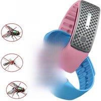 Pest Repeller Bracelet Sonic Insect Repeller Wristband Waterproof Bug Control Bangle Anti-Mosquito Bracelets for Adults Children