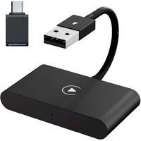 New Wireless Auto Car Adapter,Apple Wireless Carplay Dongle,Plug Play WiFi Online Update Wireless CarPlay Adapter for iPhone