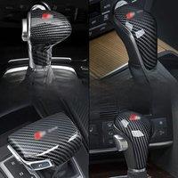 Carbon Fiber ABS Gear Lever Shift Knob Cover Trim Car Accessories Auto For Audi A3 A4 A4L A5 A6 A6L A7 Q2L Q5 Q5L Q7 Q8 S3 S6 S7