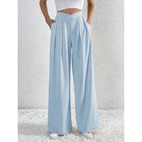 2025 New Women's Wide-leg Pants Commuter Style Pleated Casual Loose Trousers Streetwear Y2k