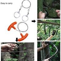 High-quality Multi-purpose Mini Pocket Wire Saw Stainless Steel Wire Saw Orange Outdoor Camping