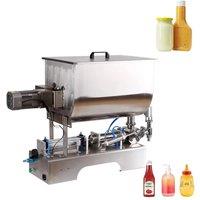 Big Volume Pneumatic 1100W Double Head Liquid Filling Machine Shampoo Water Milk Coffee Filling Machine