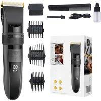Professional Barber Hair Trimmer with LED Display Adjustable Blades for Precise Cuts Suitable for Men, Women Kids Long Battery