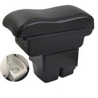 Ford Fiesta MK7 Armrest box central console storage case driver elbow support carbon fibre