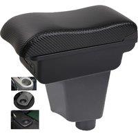 Renault Captur Clio 3 III 4 IV Armrest box central console storage case driver elbow support carbon fibre