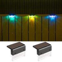 LED Solar Step Light with Auto On/Off, Stair Lighting for Garden Courtyard Pathway