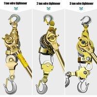Multi-functional Wire Tightener Manual Double Hook Tensioner Wire Rope Small Hand Gourd Loading