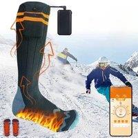 Size 38-46 Heated Sock Thermal Winter Warm Snowmobile Skiing Heating Sock App Control Rechargeable