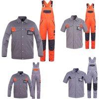 One-Piece Work Clothes Welder Spray-Painted cotton Suit Work Clothes Re Adding knee pads Long-Sleeved Labor Protection Clothin