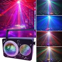 Mini 2in1 DJ Disco Party Light LED RGBP Light LED RGBY Patterns Light Sound Activated Magic Ball Light Holiday Weddings Decor